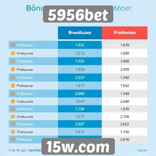 Comparativo de bônus oferecidos pela 5956bet